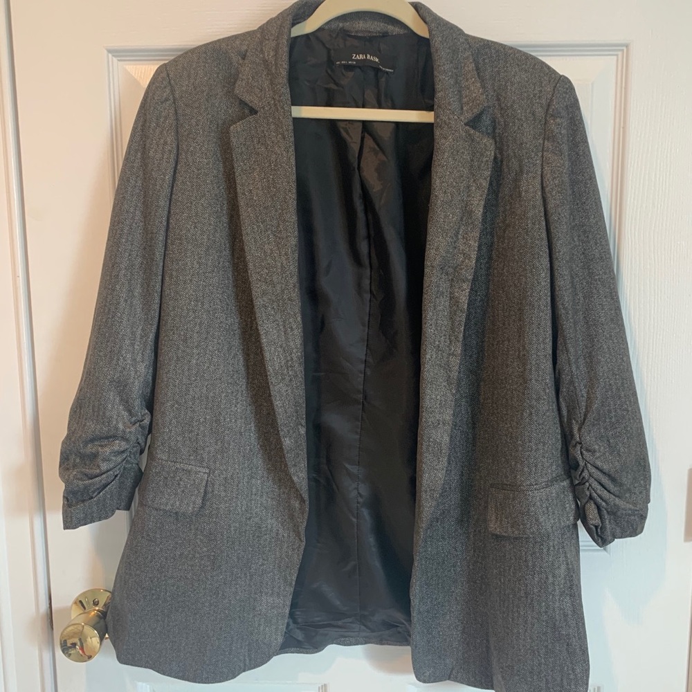 ZARA oversized gray blazer